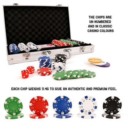 - M.Y Texas Hold'em Poker Set | 300 Piece Set in Aluminium Case -