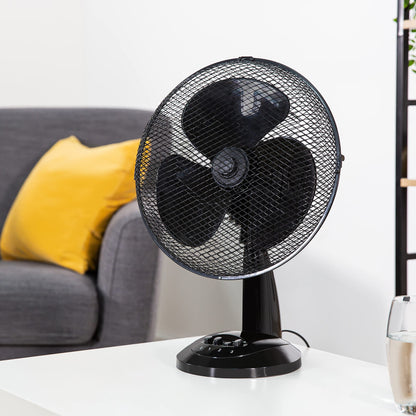 - Zanussi 12" Inch, Lightweight, Portable Desk Fan, 3 Speed Settings, Wide-Angled Oscillation, Powerful Airflow, Quiet Operation, Perfect for Bedroom or Office