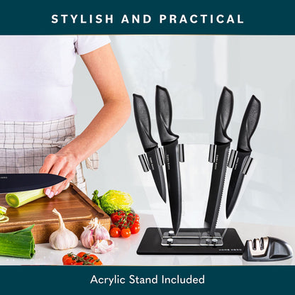 - Home Hero Ultra-Sharp Stainless Steel Kitchen Knife Set - Chef Knives Set (7 pcs Set -
