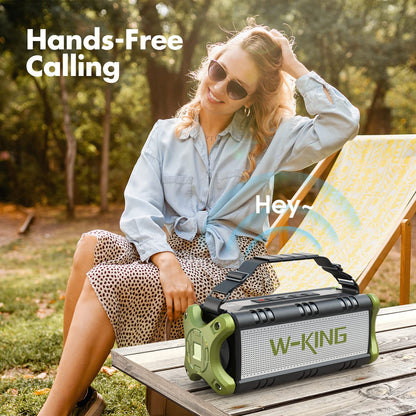- W-KING Bluetooth Speakers, 90W Peak 50W RMS Portable Bluetooth Speaker