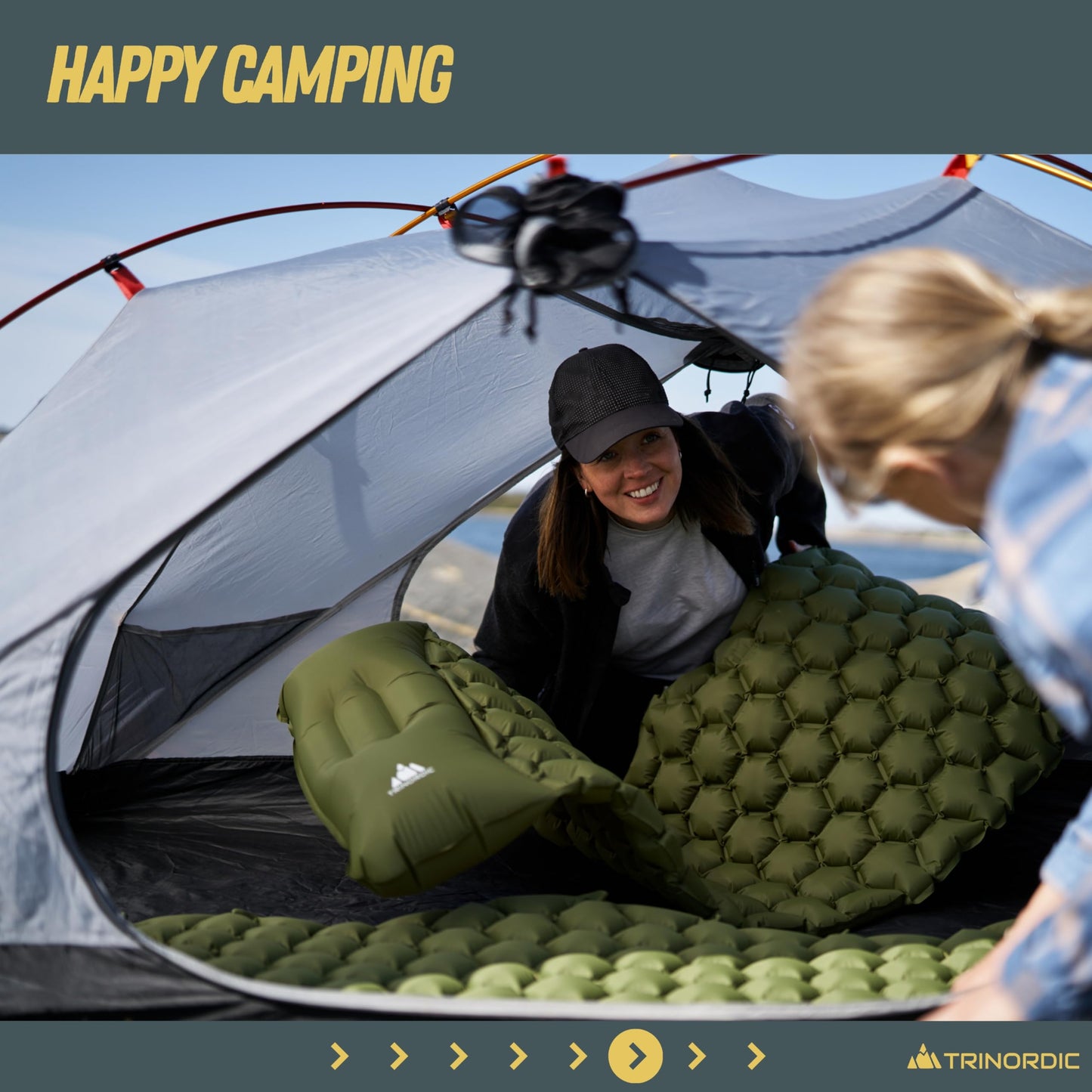 - Trinordic Ultralight Inflatable Camping Mat | With Integrated Pillow | Lightweight | Camping -