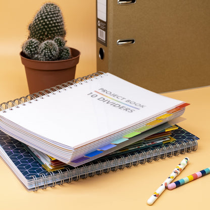 - Pukka Pad B5 Project Book | 10 Repositionable Dividers for Organization | 400 Perforated Pages of 80GSM Paper -