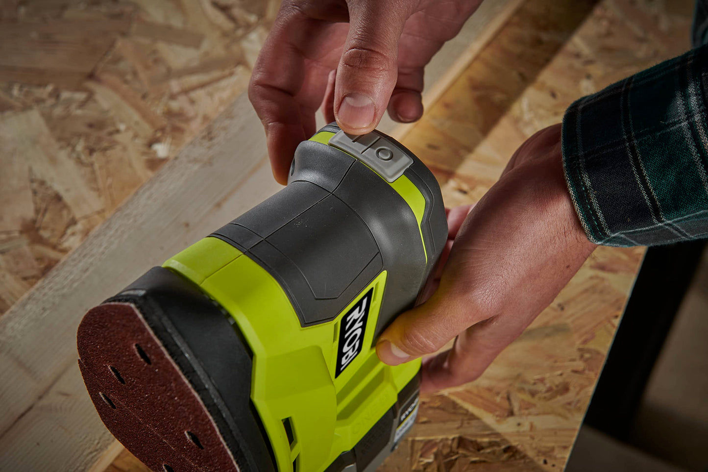- Ryobi R18PS-0 18V ONE+ | Cordless Corner Palm Sander | (Body Only) -