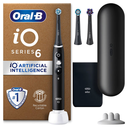 - Oral-B iO6 Electric Toothbrushes For Adults | 3 Toothbrush Heads | 5 Modes With Teeth Whitening -