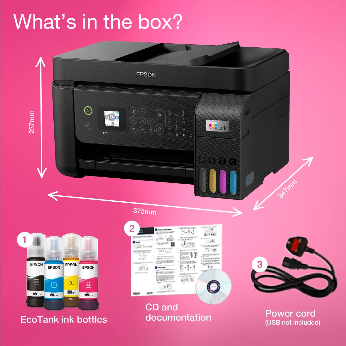 - Epson EcoTank ET-4800 A4 Multifunction Wi-Fi Ink Tank Printer -