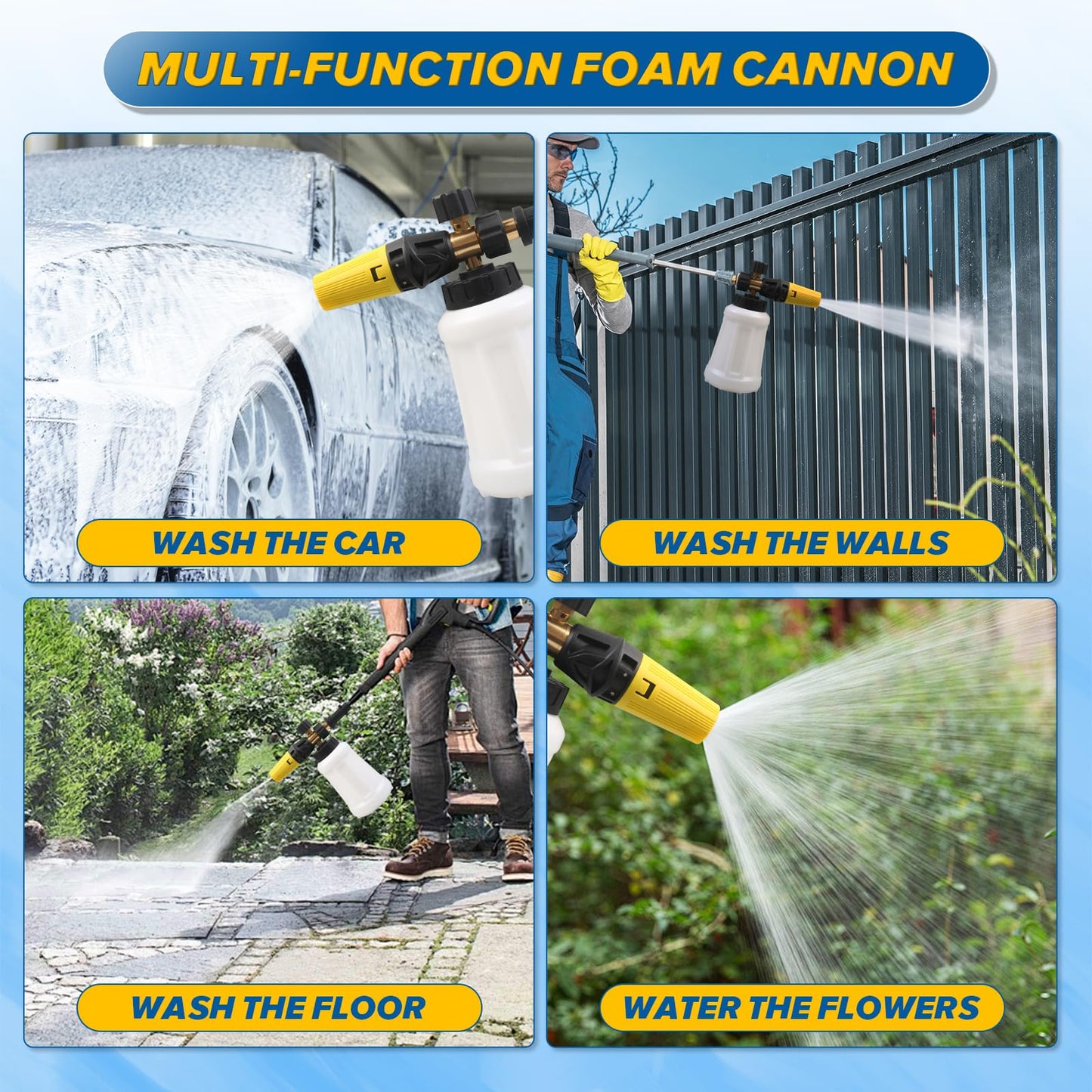 = MaxAwe High Pressure Jet Bottle Snow Foam Lance | 1000ML Cannon Washer -