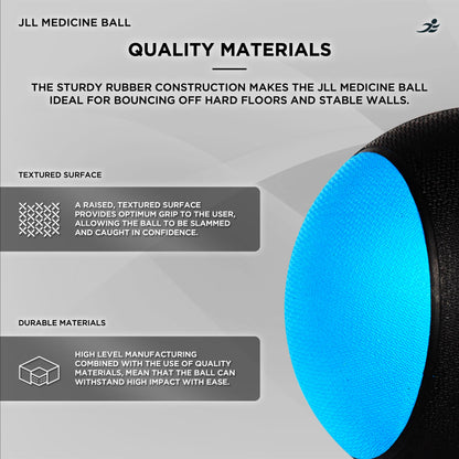 - JLL® Medicine Balls 1-10kg | Heavy Duty Rubber | Colour Coded Weights -