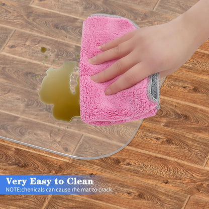 - WASJOYE Chair Mat for Hard Floor Office Chair Mat Desks Mats Large 90 * 120cm,Transparent Clear PVC Floor Protector