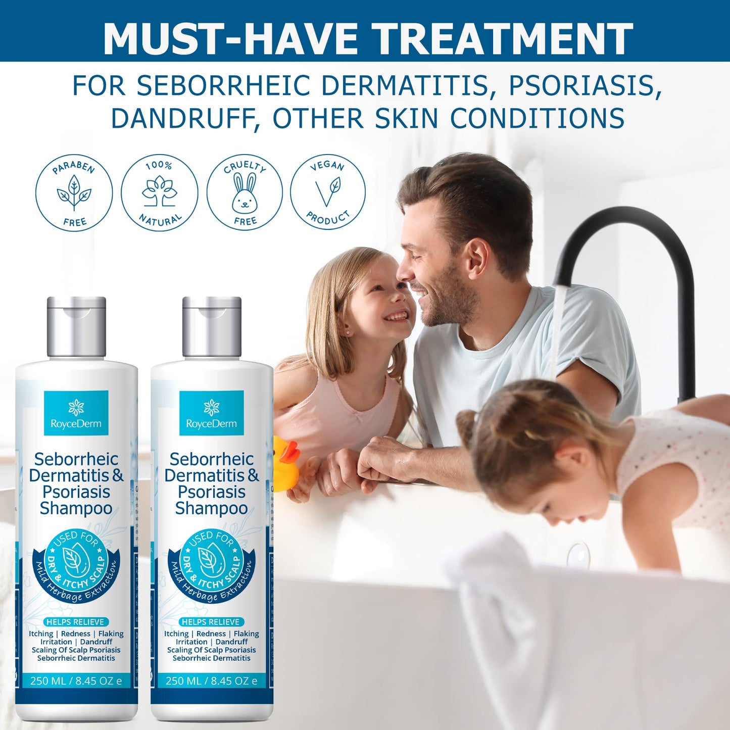 - Roycederm Seborrheic Dermatitis Shampoo | Psoriasis Shampoo | Dandruff Shampoo | Folliculitis Shampoo & Scalp psoriasis Treatment -
