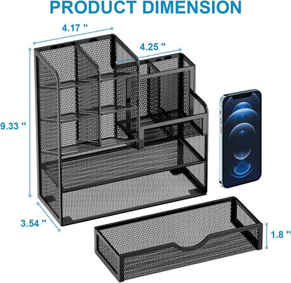 - Marbrasse Mesh Desk Organiser,Stationary Organiser | MultiFunctional Pen Holder -