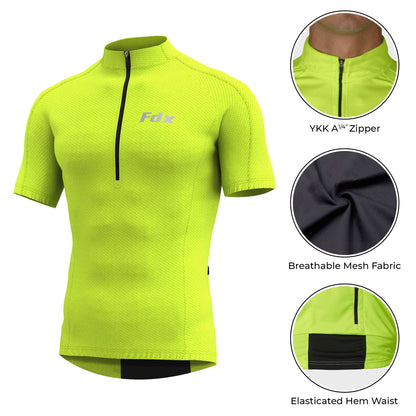- FDX Men’s Cycling Jersey | Half Zipped | Half Sleeves -