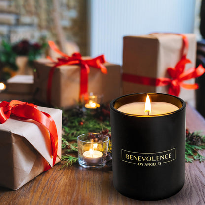 - Premium Rose & Sandalwood Hand Poured Scented Candles, 227 g | 45 Hour Burn | Long Lasting | Highly Scented -