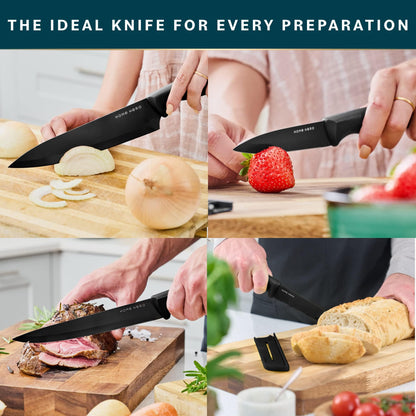 - Home Hero Ultra-Sharp Stainless Steel Kitchen Knife Set - Chef Knives Set -