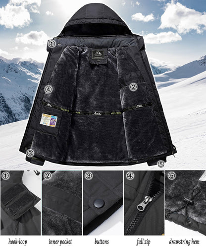- TACVASEN Hiking Jackets | Waterproof Winter Jacket -