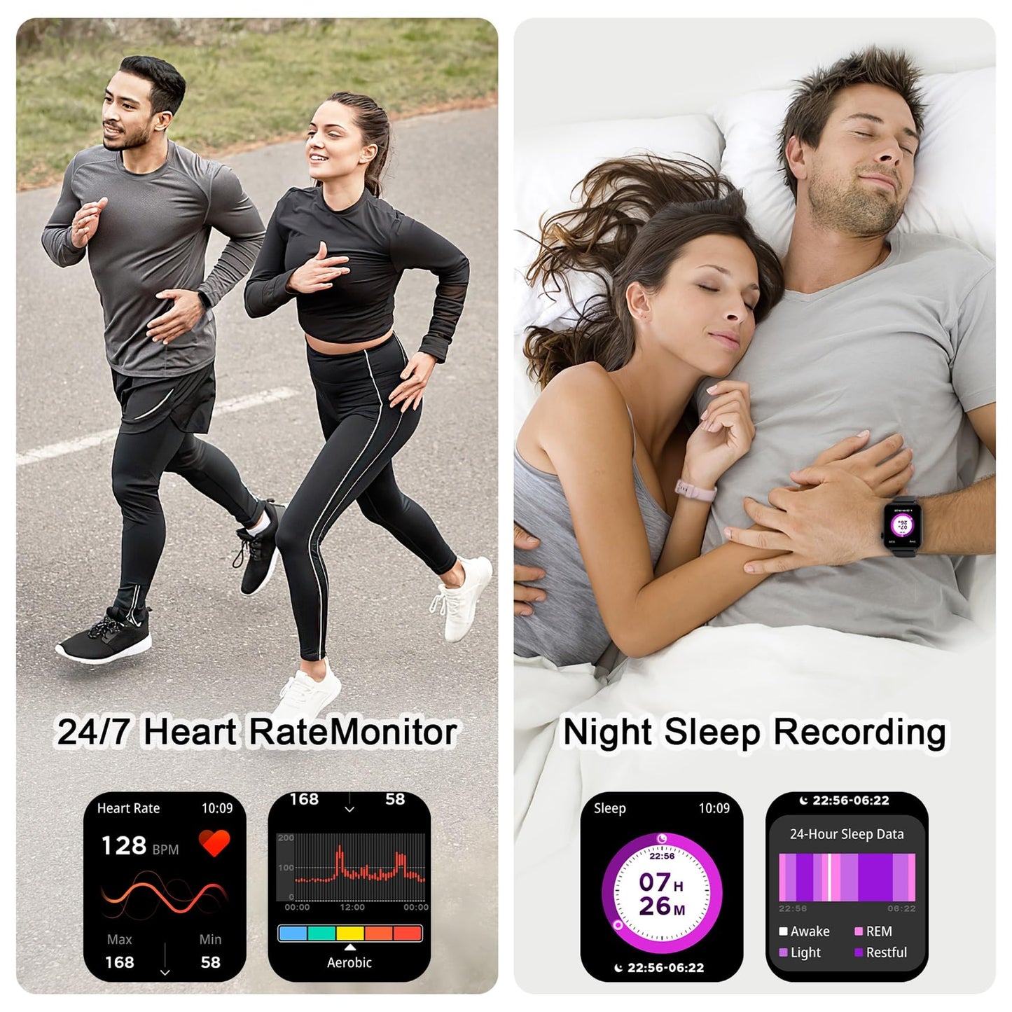 - IOWODO Smart Watch for Men Women (Answer/Make Calls) | Voice Assistant | 1.85" Fitness Watch with SpO2 Heart Rate Sleep Monitor -