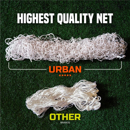 Amazon Exclusive Football Flick Goal - All weather - 70mm Extra thick uPVC - football goal for gardens, Integrated locking system (6x4, 8x4, 8x6, 12x6),White