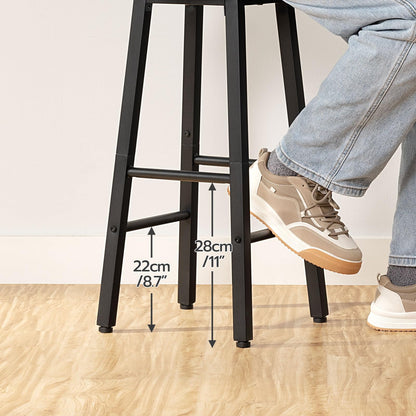 - HOOBRO Bar Stools Set of 2 | Kitchen Stools | Breakfast Bar Stools | Industrial Bar Chairs -