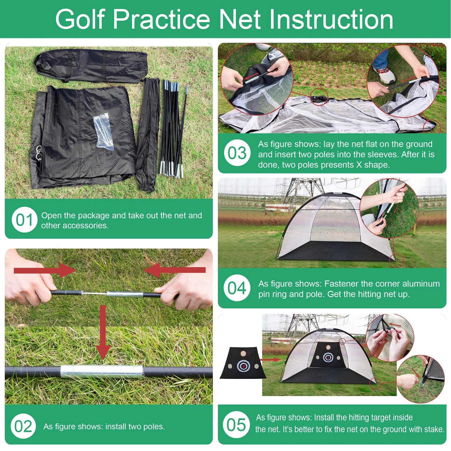 - Golf Hitting Net | 10x7ft Golf Nets for Backyard Driving | Golf Practice Net with Chiping Net -