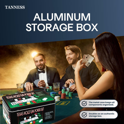 - Tanness 200 Pcs Poker Set | Casino Texas Holdem Poker Set | Black Jacks Game -