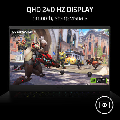 - Razer Blade 15 Inch Gaming-Laptop | NVIDIA GeForce RTX 4060 - Intel Core i7-13800H - 15,6" 240Hz QHD-Display (16GB DDR5-1TB SSD - Aluminium Body) QWERTY UK-Layout | Black -