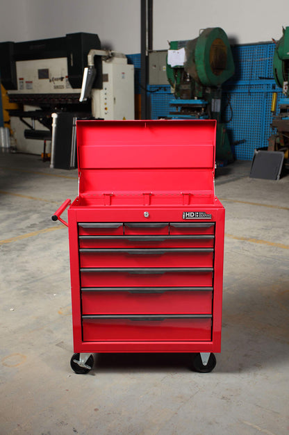 - Hilka Tools G301T8BBS Heavy Duty 8 Drawer Trolley with Lid Storage Bbs  | Red 33v x 67.8 x76.6 -