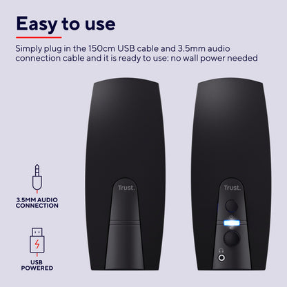 - Trust Almo 2.0 PC Speaker Set | 10 W Peak Power | USB Powered Sound System -