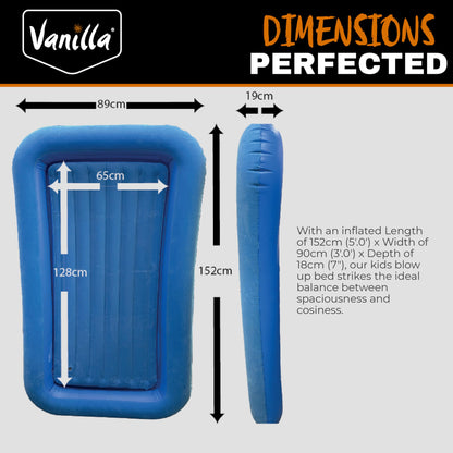 - Vanilla Leisure Kids Airbed - Portable & Inflatable Kids Travel Bed - Children's Camping Air Beds -