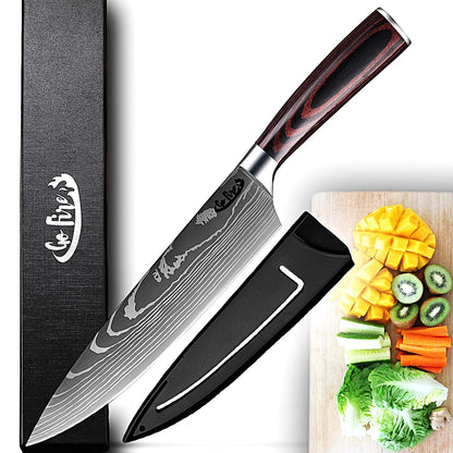 - GoFire Chef Knife 8 Inch Ultra Sharp Chefs Knife | Blade High Carbon Stainless Steel Kitchen Knife -