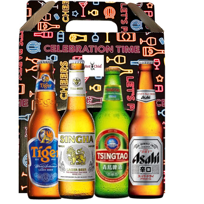 - Lagers Of the World Beer Gifts for Men | A Case of 4 Premium bottled beers -