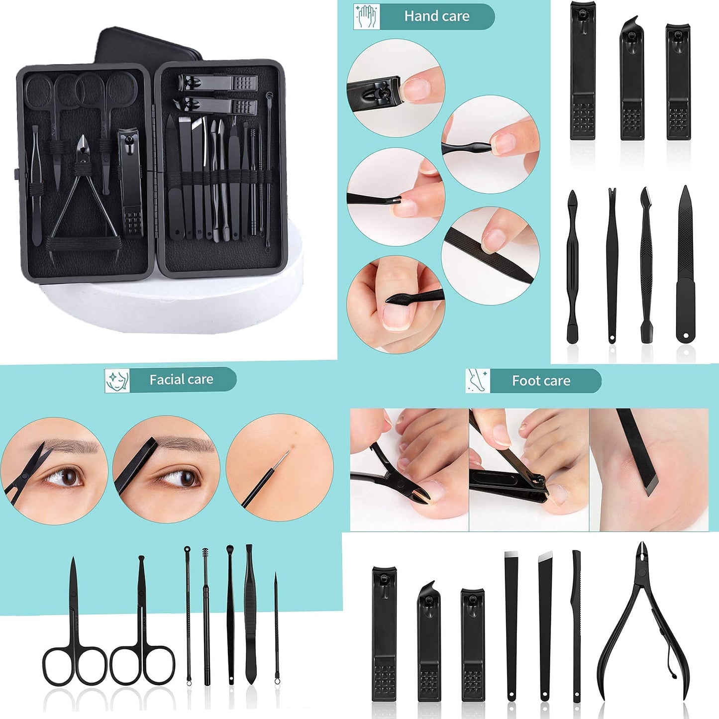 - Nail Clippers | Professional Manicure Set Nail Grooming Kit -