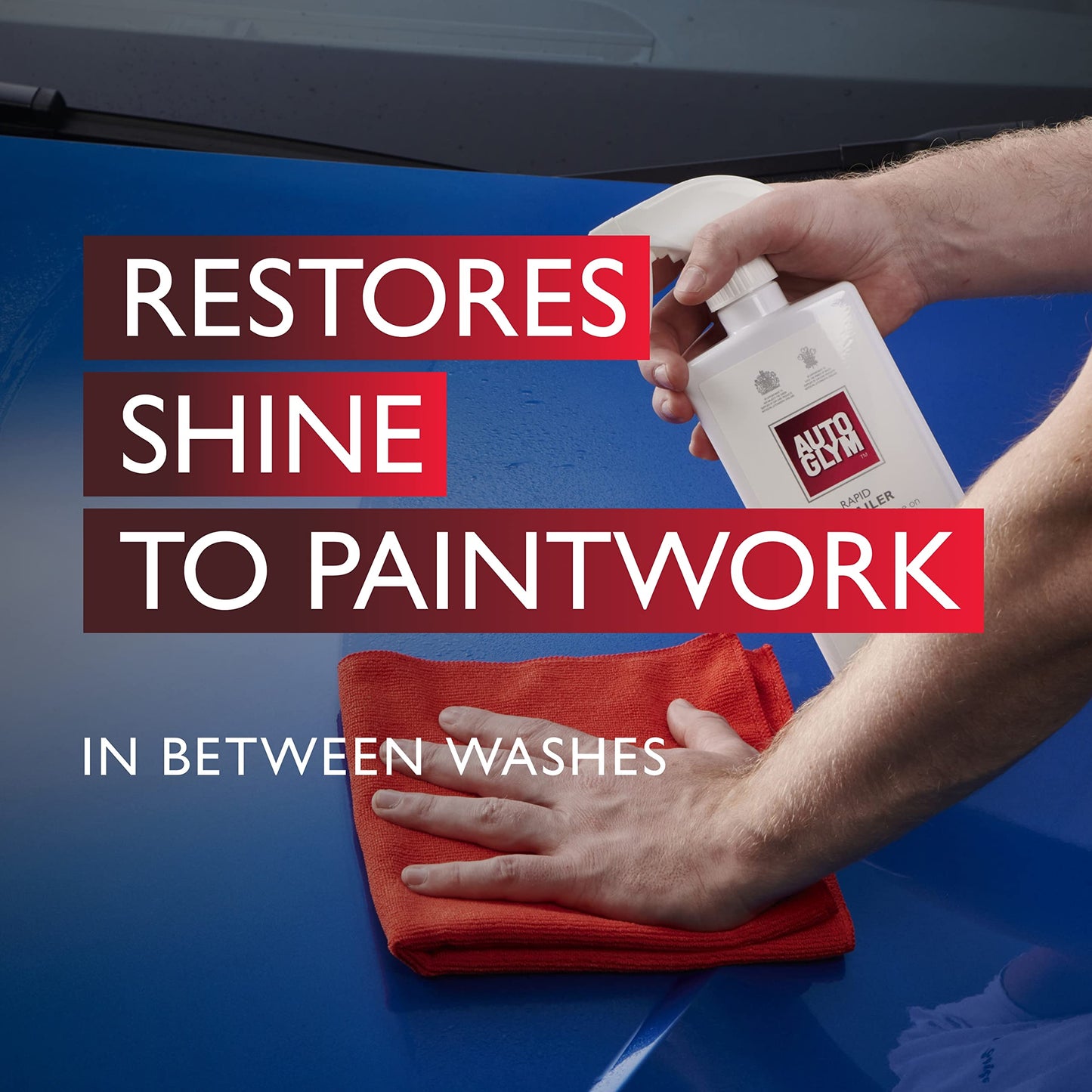 Autoglym Rapid Detailer, 500ml - Car Cleaning Spray Restores and Protects Exterior Bodywork, Paintwork, and Surfaces, DI-D-E-176