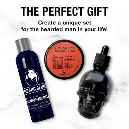 Beard Club Beard Balm for Men - Sweet Bay Rum - Premium Beard Conditioner and Softener for Shaping and Styling, Prevents Itching and Flaking - Natural and Organic - Butter Beard Wax for Men