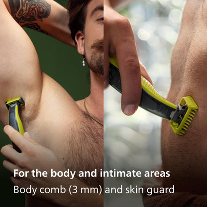 - The Authentic Philips OneBlade | Face + Body | Electric Beard Trimmer -