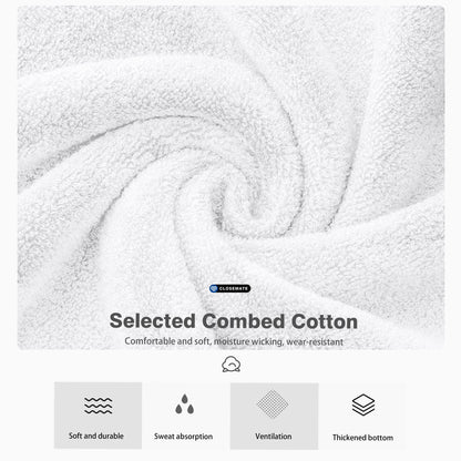 Closemate 7 Pairs Ankle Trainer Socks Cushioned Sports Socks for Men Non-slip Tab Cotton Breathable Low Cut Athletic Running Socks (7White, Size L)