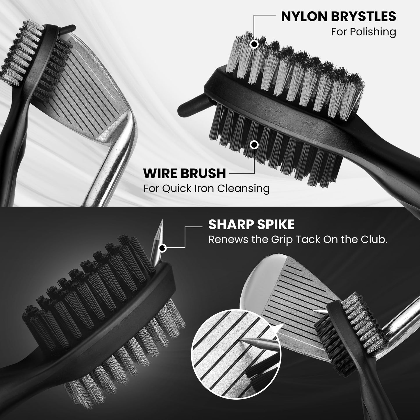- Dirty Dazzler Golf Club Cleaning Kit | Includes a Groove Cleaner Tool | Golf Club Cleaner Brush, Towel and Golf Club Cleaner Spray -