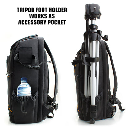 - USA Gear Digital Camera Backpack DSLR Photo Bag with Comfort Design, Waterproof Cover -