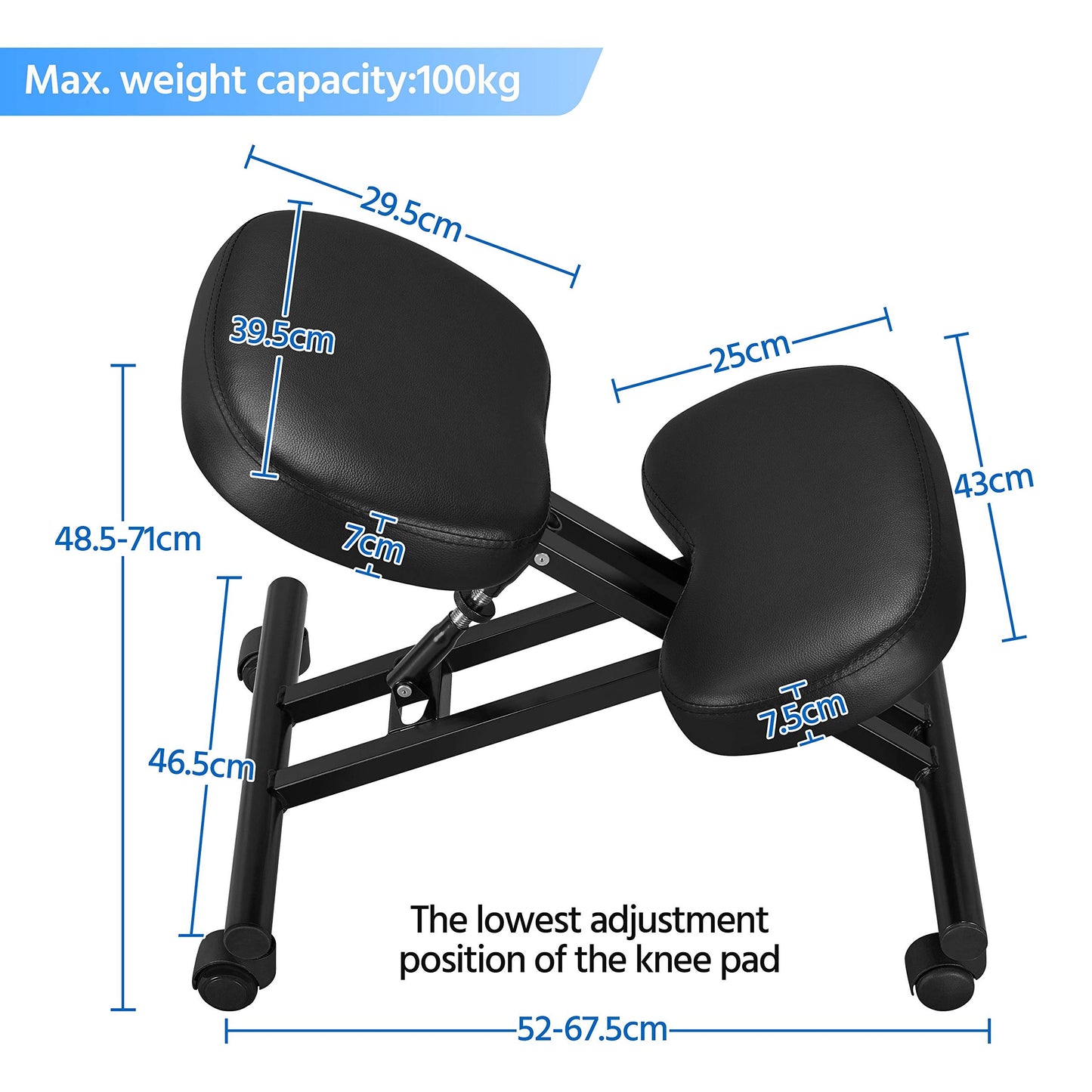 - Yaheetech Kneeling Chair Ergonomic Office Stool Knee Support Chair.