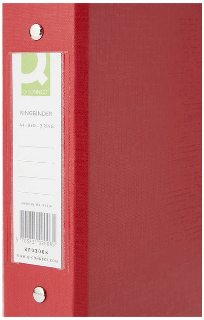 - Q-Connect 25mm 2 Ring Binder Polypropylene A4 Assorted|  (Pack of 10) -