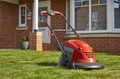 - Flymo Hover Vac 250 Electric Hover Collect Lawn Mower | 1400W | 25cm Cutting Width | 15L Grass Box | Ambidextrous Handles | Folds Flat -