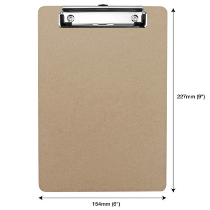 - Rapesco 1608 Hardboard Clipboard | Low Profile Clip | A5 | Pack 12 -