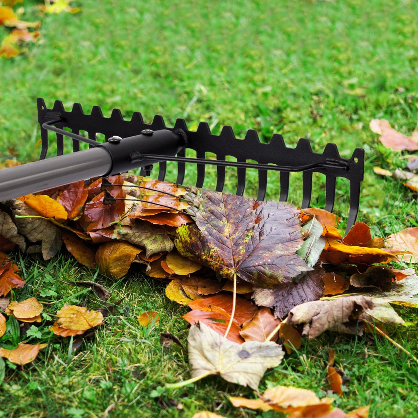 - Walensee 5.4FT Bow Rake Heavy Duty Garden Rake with Stainless Steel Handle