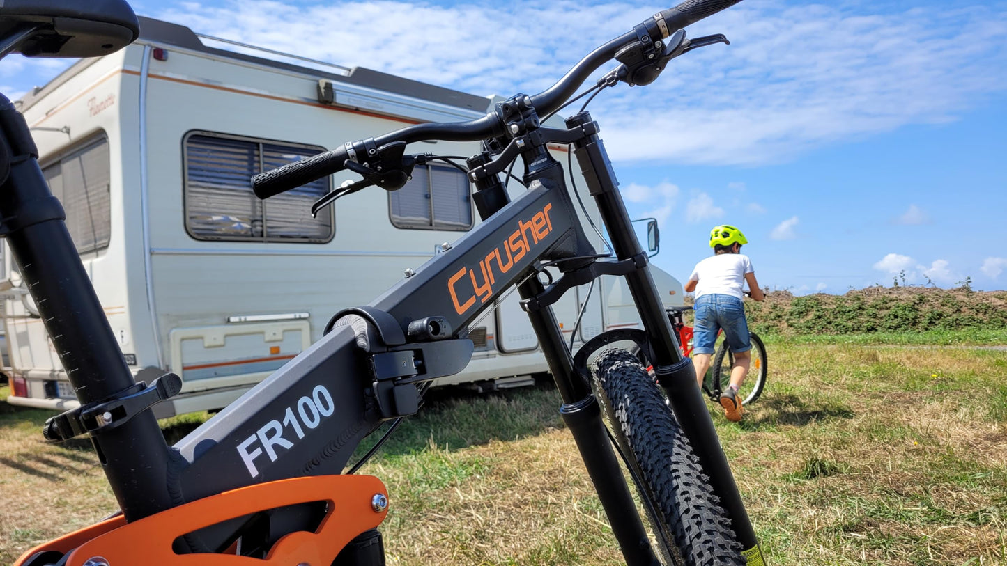 Cyrusher FR100 27.5 Inch Aluminum Folding Mountain Bike with Full Suspension and Dual Disc Brakes - Suitable for Men and Women