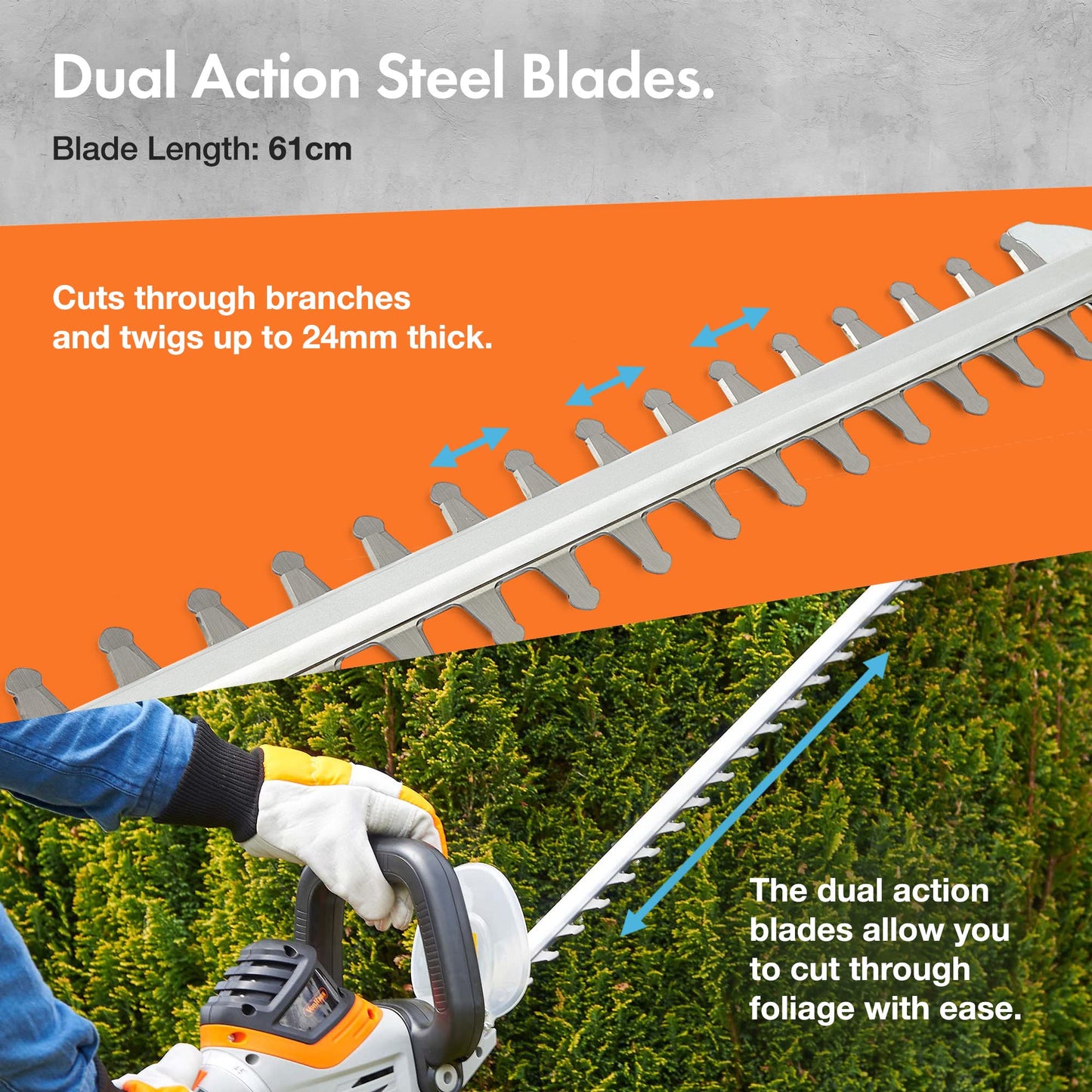 - VonHaus Hedge Trimmer 710W – Electric Lightweight Cutter for Hedges, Branches, Shrubs