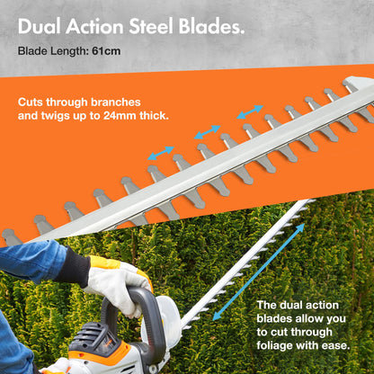 - VonHaus Hedge Trimmer 710W – Electric Lightweight Cutter for Hedges, Branches, Shrubs