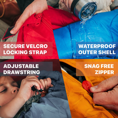 - MalloMe Sleeping Bags for Adults & Kids Sleeping Bag 3-4 Season -