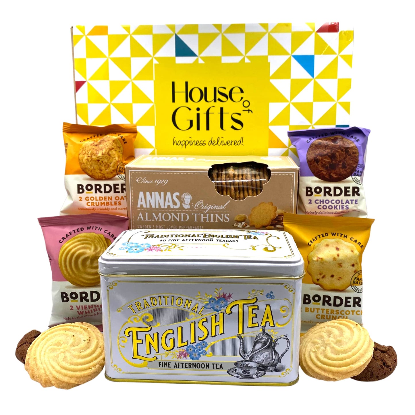 Biscuits Gift Set Afternoon Tea Hamper Gifts Border Biscuit English tea lovers & Biscuit Lovers, Grandparents, Mum, Dad, Birthdays