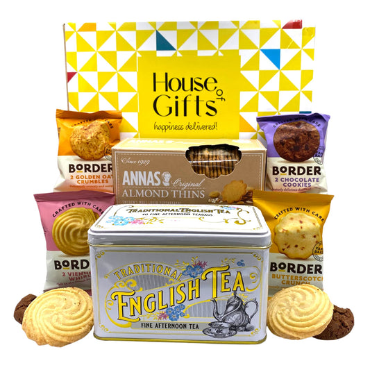 Biscuits Gift Set Afternoon Tea Hamper Gifts Border Biscuit English tea lovers & Biscuit Lovers, Grandparents, Mum, Dad, Birthdays