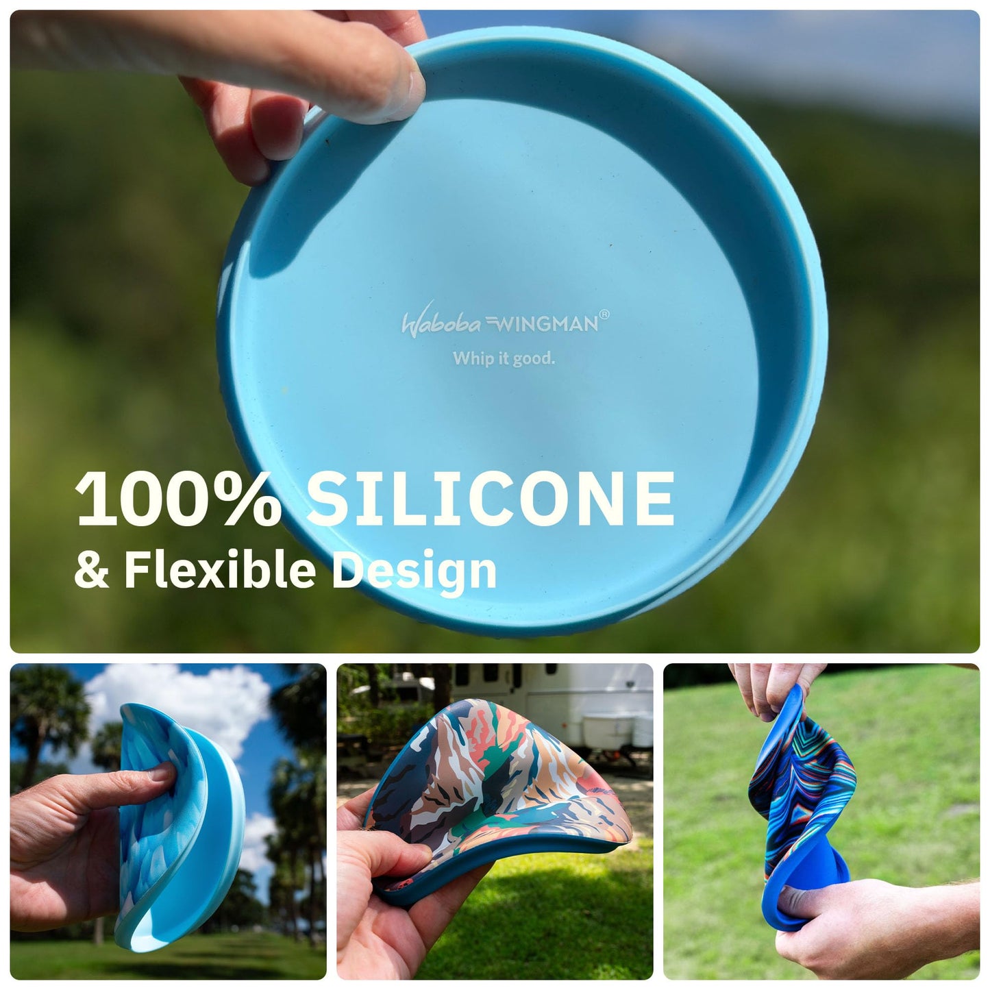 - Waboba Original Wingman Foldable Silicone Disc-Fly Straight and Far