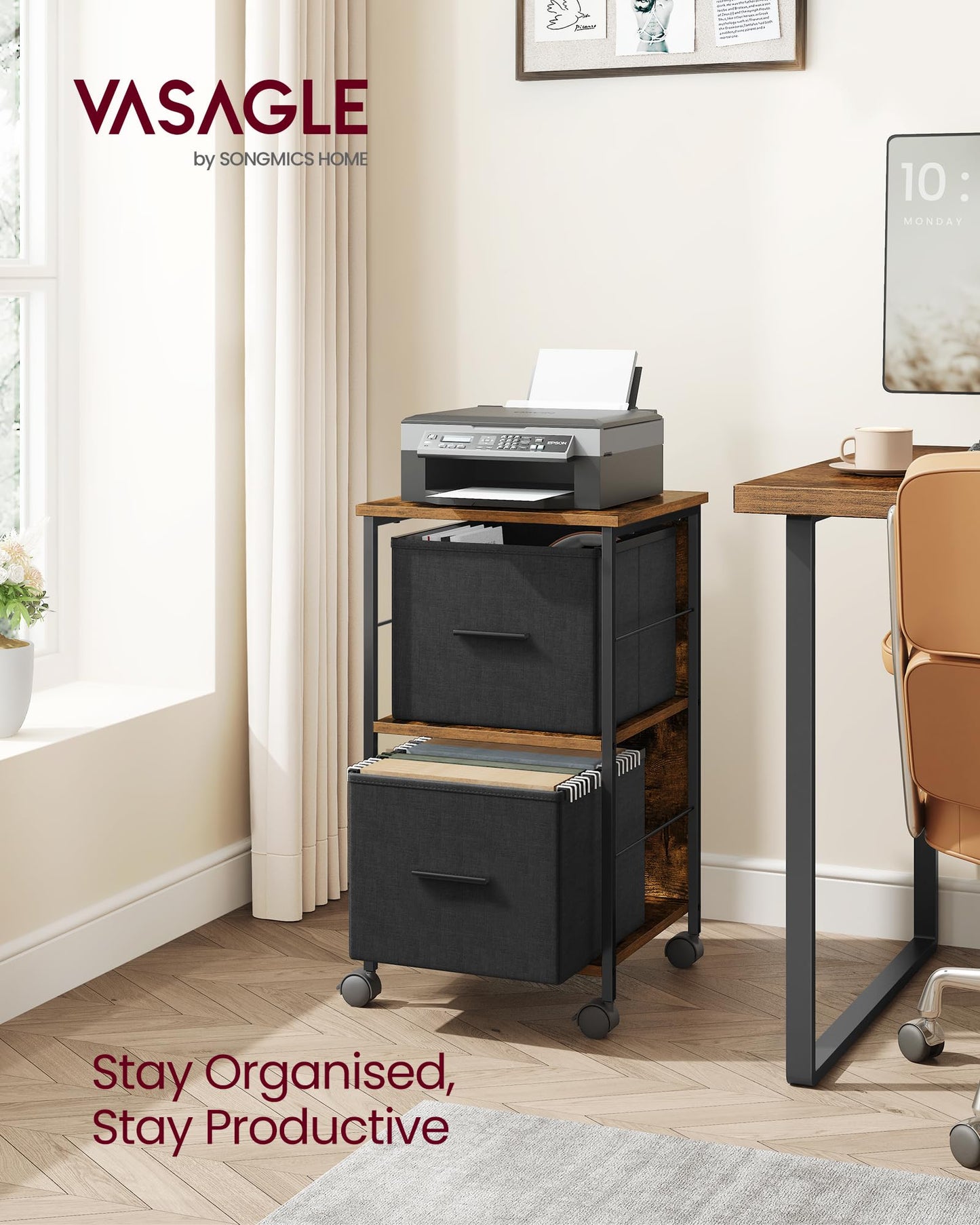 - VASAGLE Filing Cabinet with 2 Drawers -