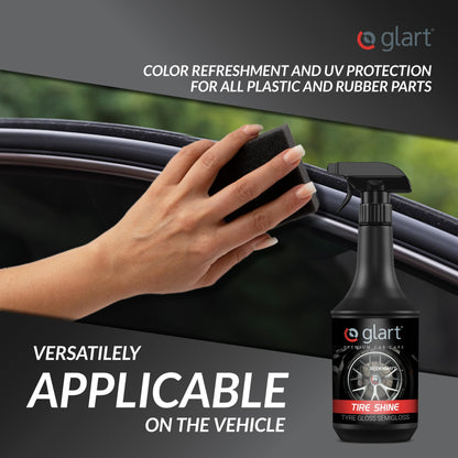- Glart 451RK Car Tyre Shine | Tyre and Plastic Care, Rubber Care, Silky Matt -